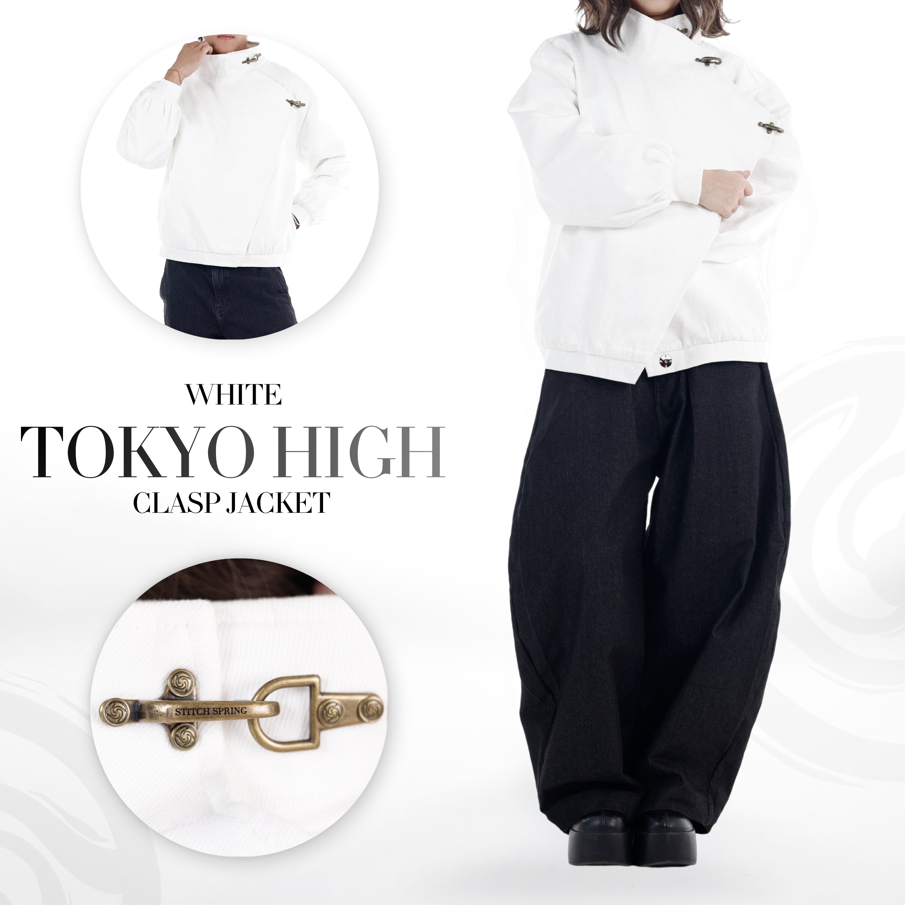 White Tokyo High Clasp Jacket Preorder