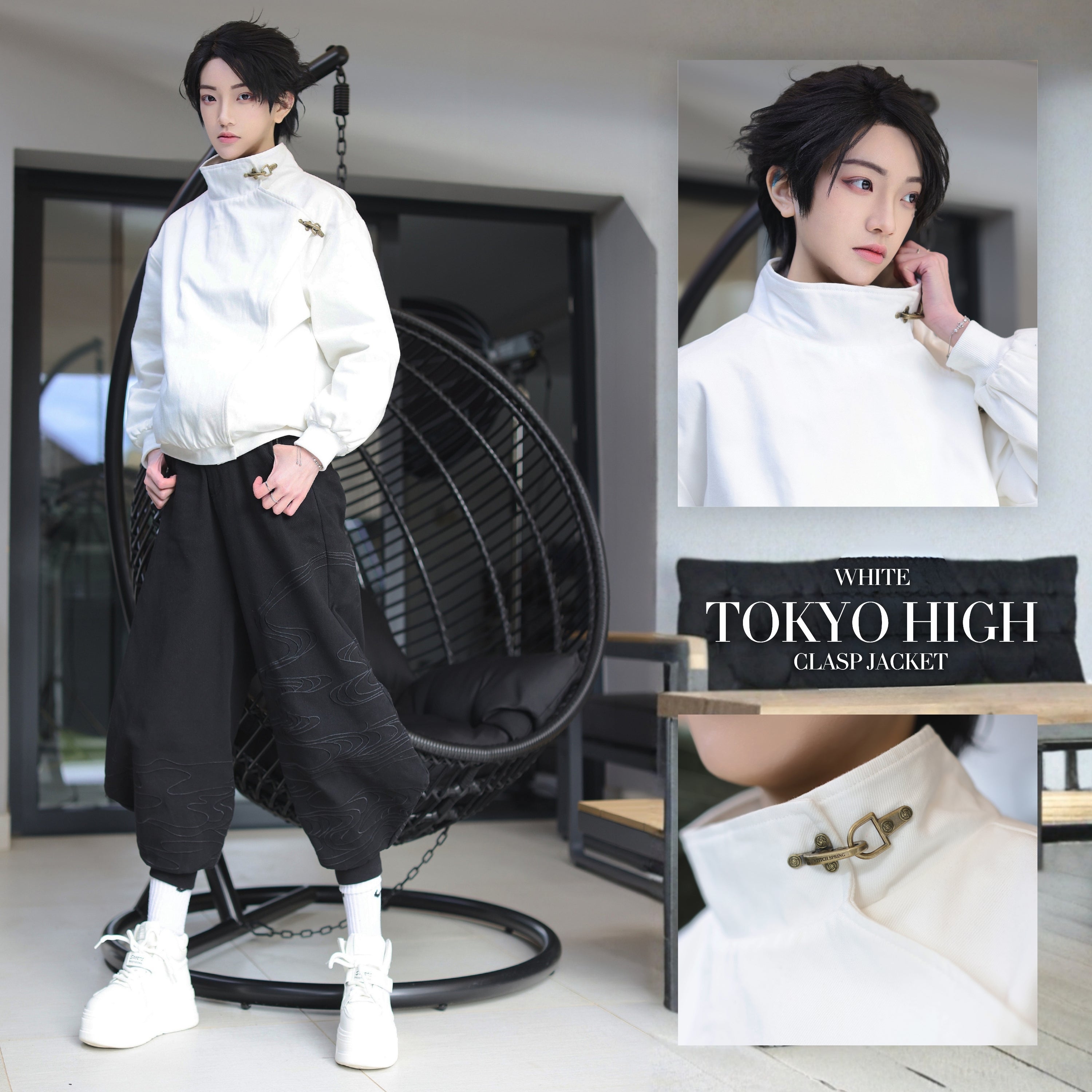 White Tokyo High Clasp Jacket Preorder