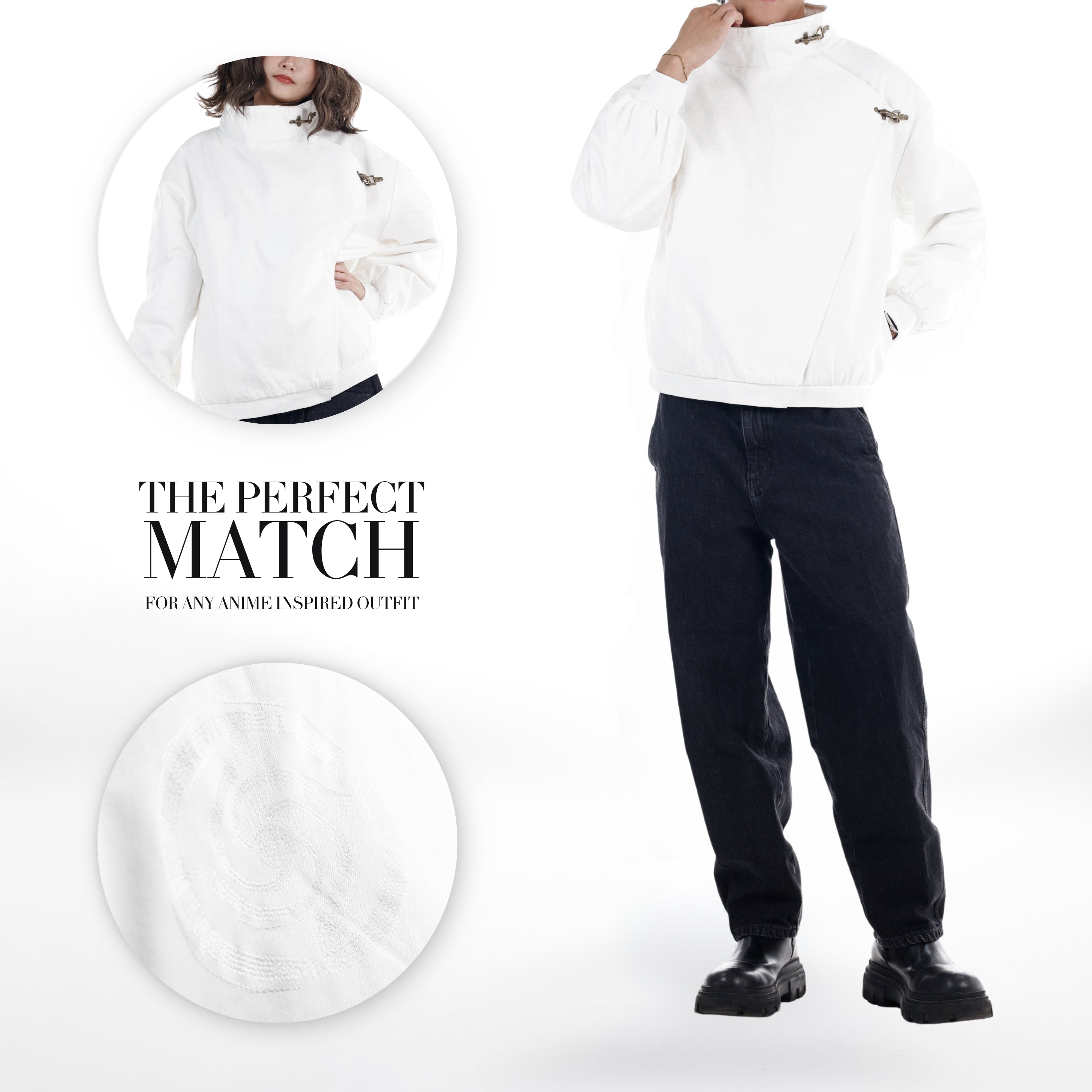 White Tokyo High Clasp Jacket Preorder