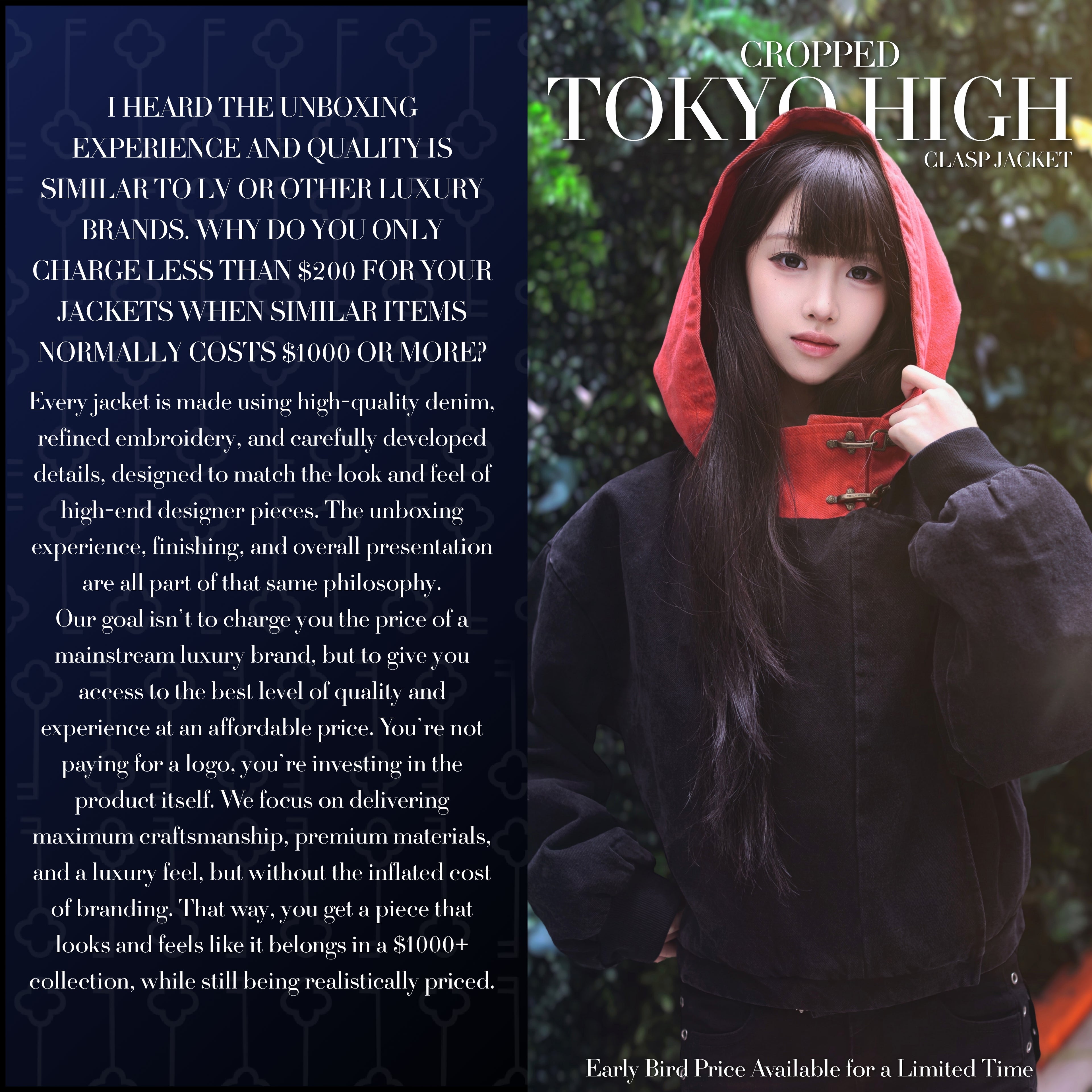 Cropped Tokyo High Clasp Jacket Preorder