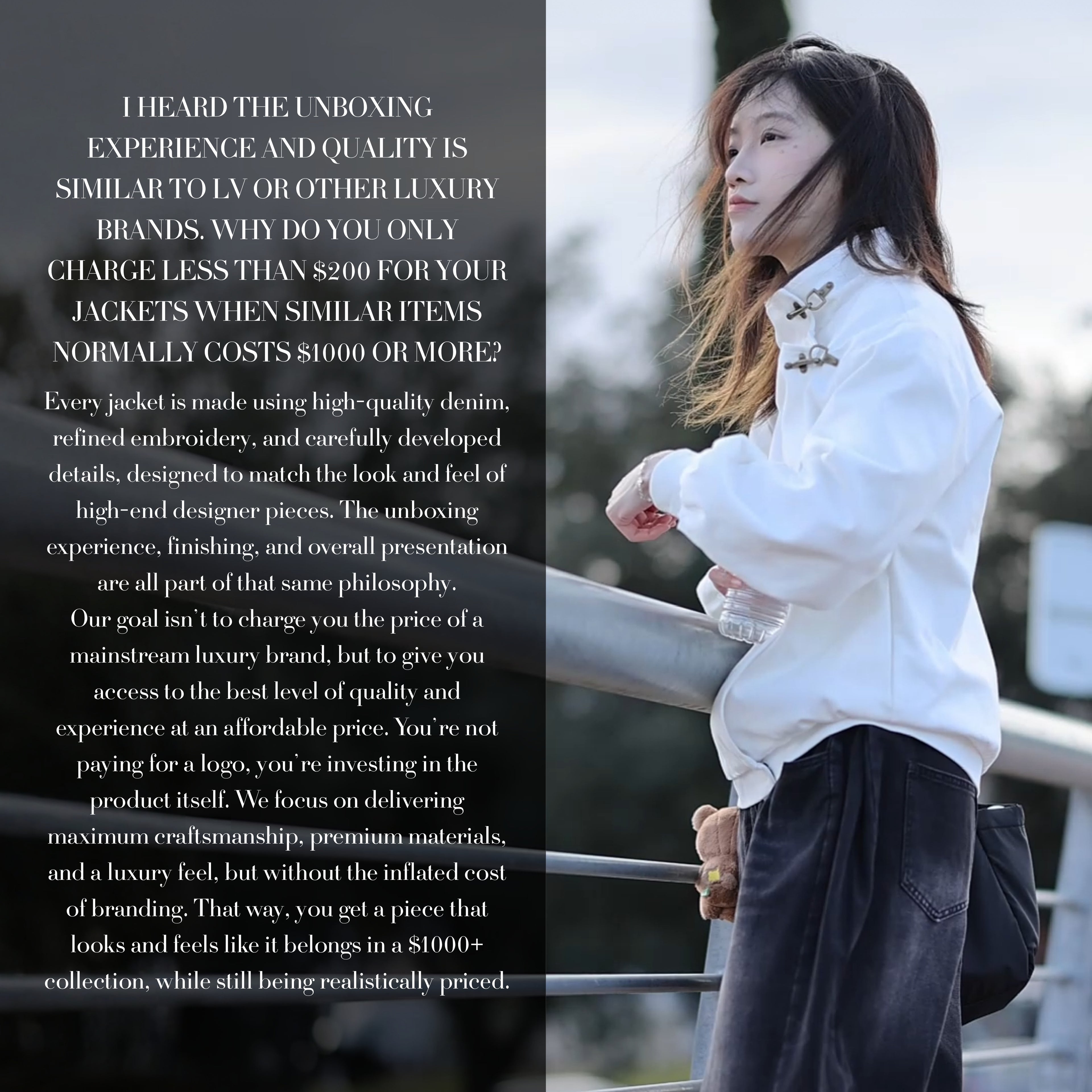 White Tokyo High Clasp Jacket Preorder