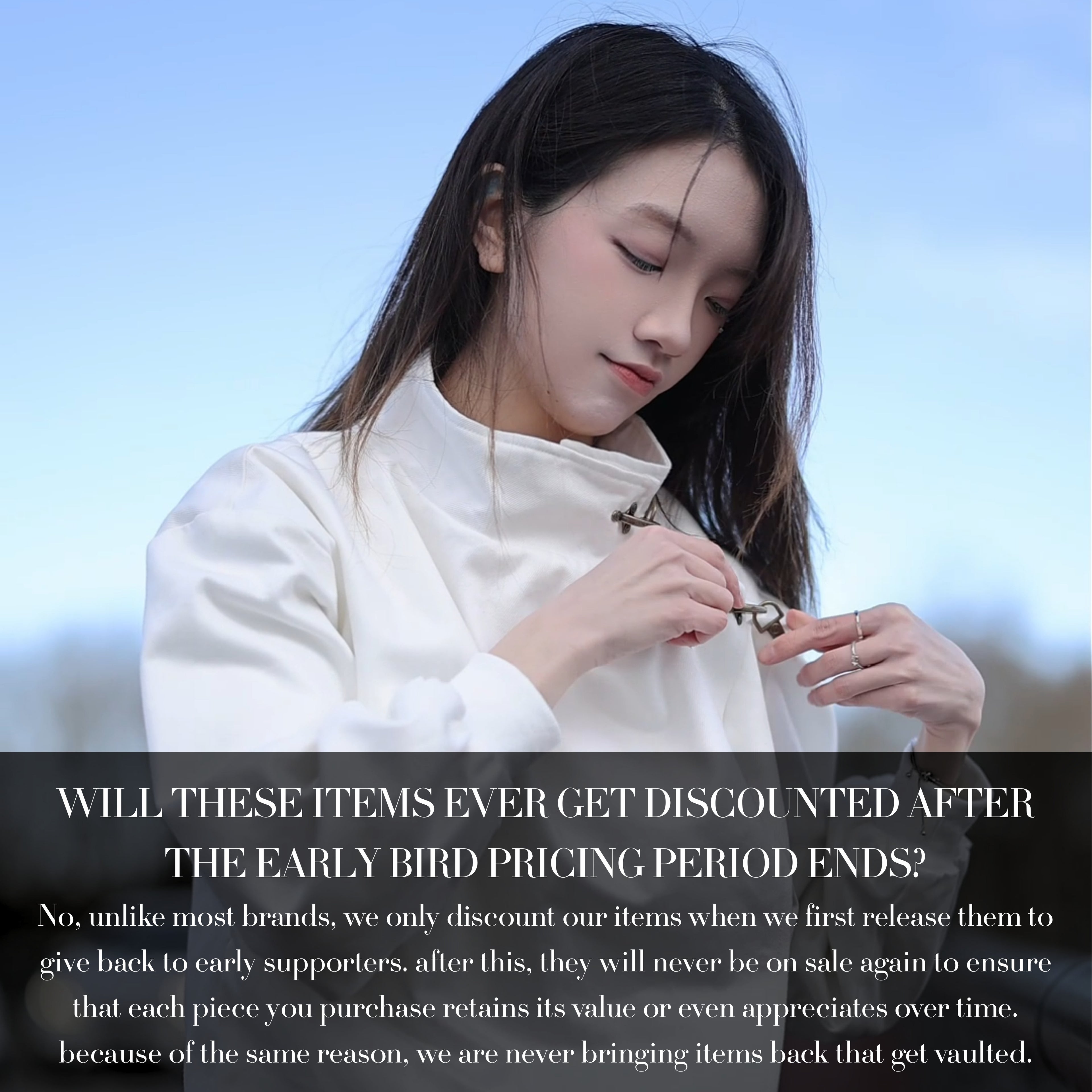 White Tokyo High Clasp Jacket Preorder